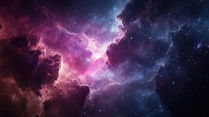Fototapeta premium Ethereal Cosmic Nebula: Swirling Maelstrom of Stardust and Light