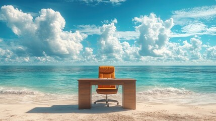 Desk on the Beach