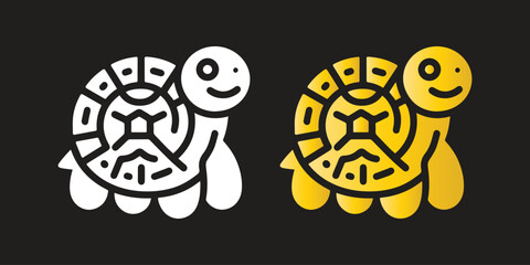 Vector cartoon sea turtle illustration