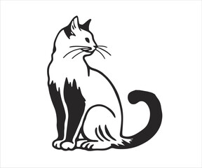 cat sihouette vector design eps
