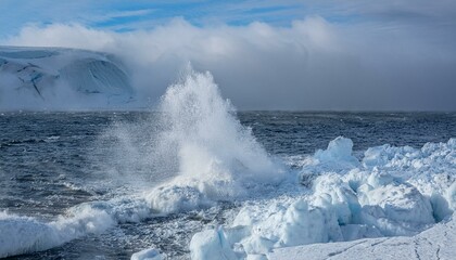Fototapeta premium 빙하가 붕괴하고 있다