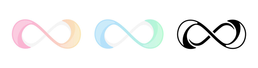 Infinity symbol with smooth flow vector logo design
