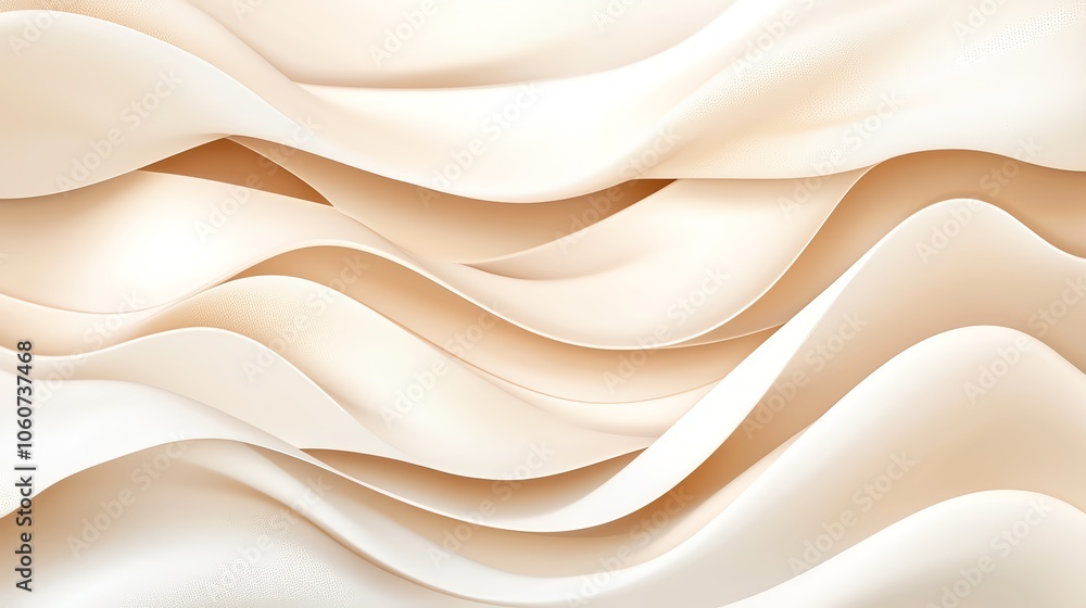 Poster elegant abstract wave pattern in soft beige tones, perfect for backgrounds or design projects showca