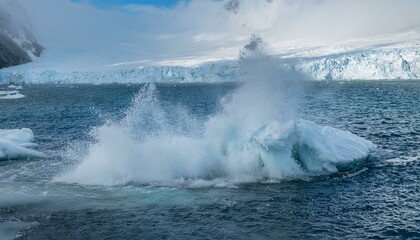 Fototapeta premium 빙하가 붕괴하고 있다
