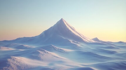 Breathtaking snowcapped mountain peak, a majestic alpine landscape in winter