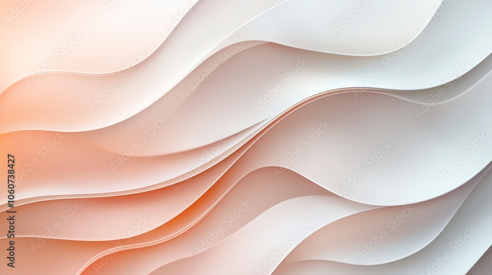 Aufkleber a smooth and elegant abstract wave design showcasing soft gradients and fluid shapes in warm tones o