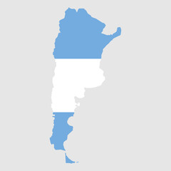 Argentina map symbol shape, travel web flat concept icon vector illustration .