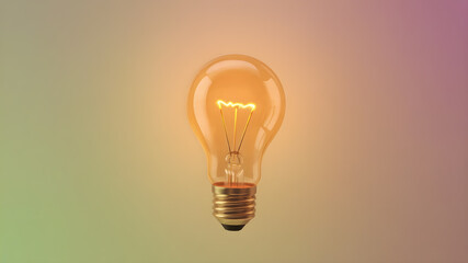 Light bulb with a gradient background, symbolizing inspiration and creativity.