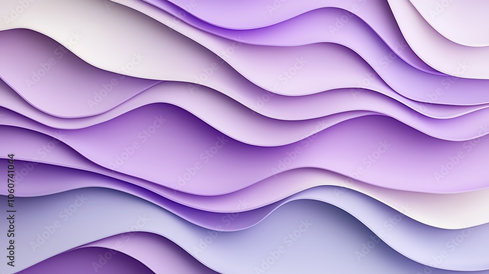 Poster intricate wavy patterns in soft purple hues create an elegant and calming abstract background for de