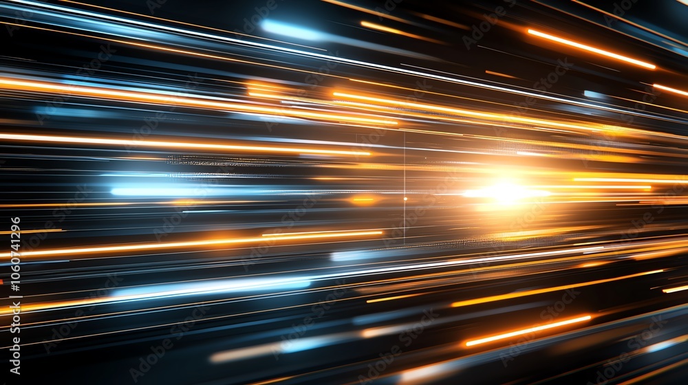 Aufkleber dynamic light trails create a vibrant abstract background, showcasing the energy and movement of glo