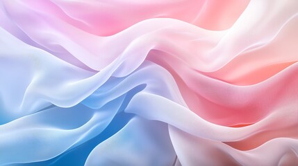 Obraz premium Soft, flowing fabric in pastel hues, creating an elegant backdrop for various designs and artistic projects.