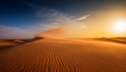 사막을 뒤덮는 거대한 모래폭풍