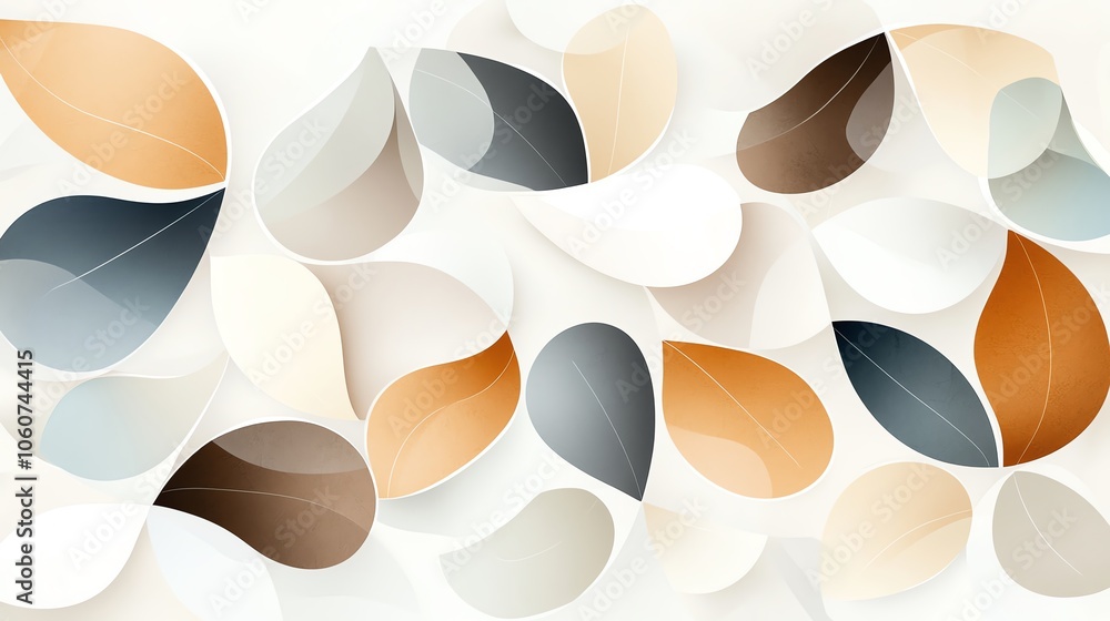 Poster a colorful abstract design featuring overlapping organic shapes, creating a harmonious blend of soft