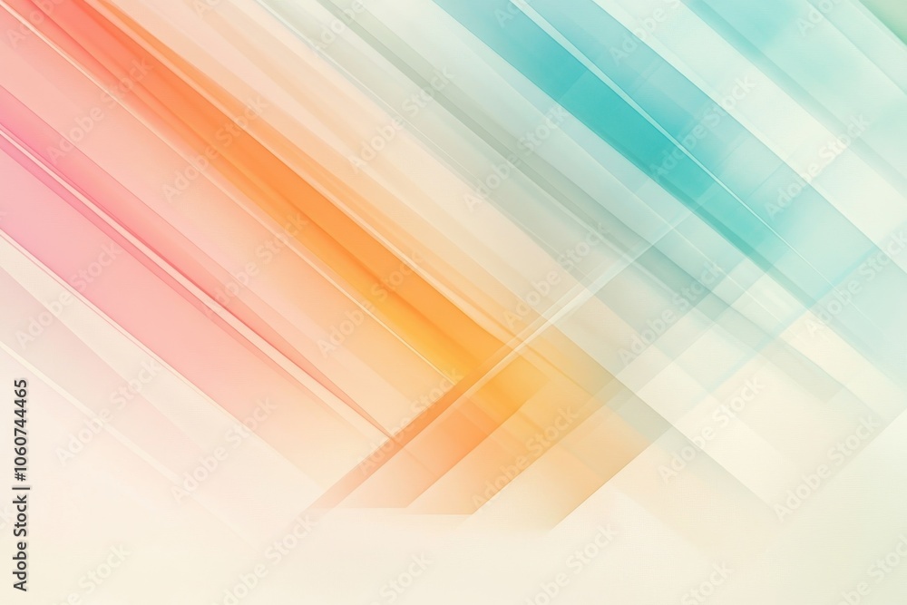 Poster Colorful Arrows Dynamically Overlapping to Create a Vibrant Minimalist Composition on White