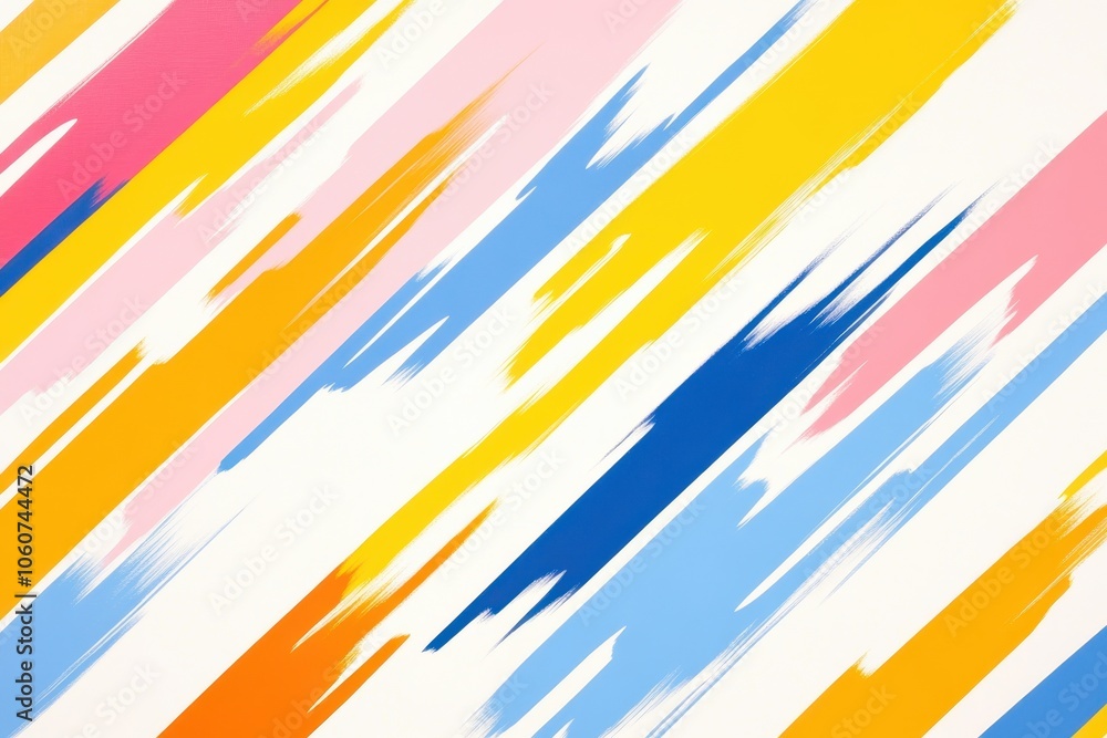Poster colorful arrows overlap on a white background, showcasing movement and direction