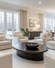 Modern Living Room Interior Design with Minimalist Decor and Comfortable Seating