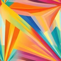 Obraz premium Vibrant Abstract Artwork Featuring Bright Geometric Shapes and Dynamic Colors in a Modern Design