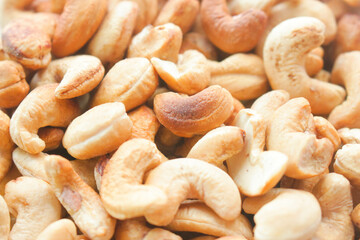 Cashew nuts 1. Close-up view of cashew nuts