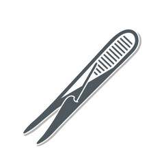 Obraz premium Gray and White Hair Comb on Isolated Background