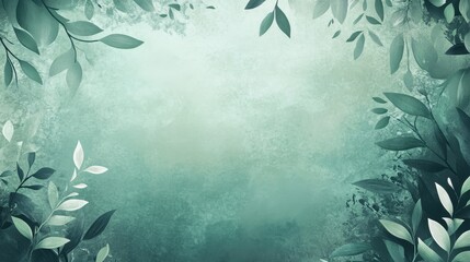 Serene Nature Backdrop: Lush Foliage and Misty Atmosphere