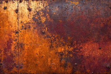Fototapeta premium Old rusty metal texture with corrosion and grungy surface, perfect for industrial or antique-style backgrounds.