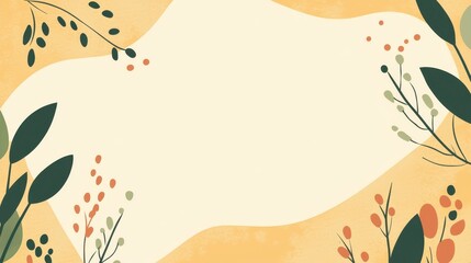 Vibrant Floral Nature Background with Leaf Patterns