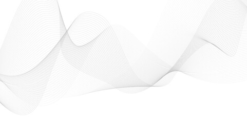 Abstract background with dynamic wavy lines, White abstract background. Layered gray backdrop with different wavy shapes. 