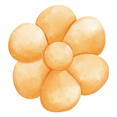 soft orange flower with rounded petals and central bloom, perfect for designs