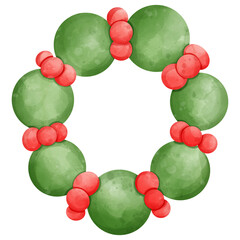 festive green and red wreath design perfect for holiday decor