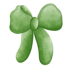 green, textured bow with soft appearance, perfect for decorations