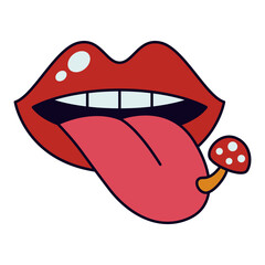 Psychedelic Hippie Mouth