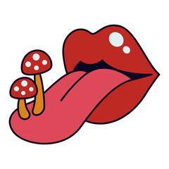 Psychedelic Hippie Mouth