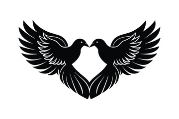 Adorable Valentine Bird with Heart Wings - Cute Romantic Lovebird Illustration Icon for Decor, Cards & Holiday Art