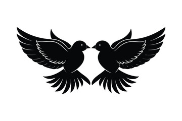 Adorable Valentine Bird with Heart Wings - Cute Romantic Lovebird Illustration Icon for Decor, Cards & Holiday Art