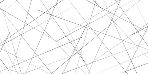 Random chaotic lines. Abstract geometric pattern. Outline monochrome texture. Luxury banner presentation white line background,