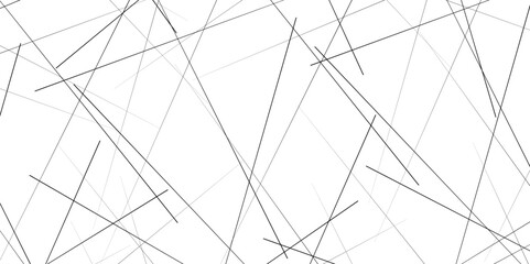 Random chaotic lines. Abstract geometric pattern. Outline monochrome texture. Luxury banner presentation white line background,