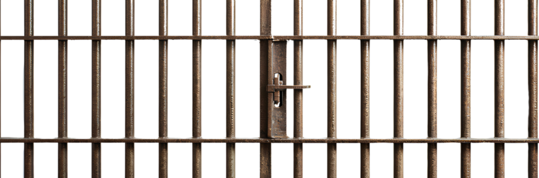 Prison bars transparent background for digital design and illustration