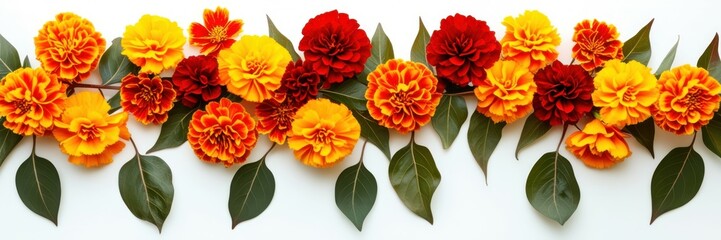 Vibrant autumn berries, Colorful rowan clusters, Orange and red mountain ash fruits, Seasonal fall foliage, Horizontal berry pattern, Decorative autumn border, Bright red and orange berries, Green lea