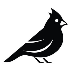 bird silhouette vector, Cardinal Bird Vector Illustration, Hand-Drawn Cardinal Bird Vector