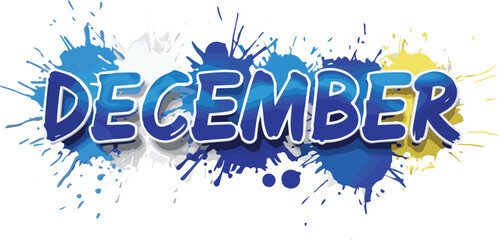 Obraz premium december text design Adobe Illustrator Artwork