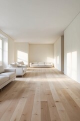 demonstration of natural wood flooring in a living space.