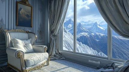 Majestic Mountain View from Luxurious Alpine Retreat