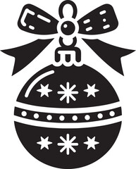 Christmas Decoration Element silhouette vector illustration isolated on a white background