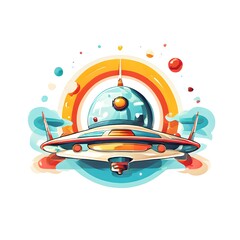 concept painting design object on white background