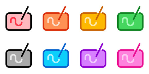 Editable vector drawing tablet icon. Part of a big icon set family. Perfect for web and app interfaces, presentations, infographics, etc