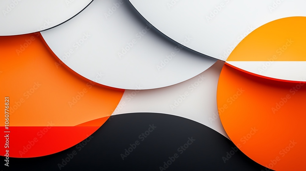Poster a captivating abstract design featuring circular shapes in vibrant colors, creating a modern and dyn