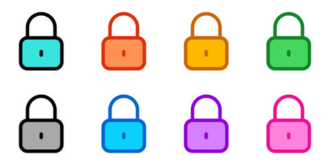 Editable vector lock padlock encryption password icon. Part of a big icon set family. Perfect for web and app interfaces, presentations, infographics, etc