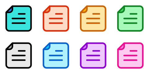 Editable vector text file icon. Part of a big icon set family. Perfect for web and app interfaces, presentations, infographics, etc