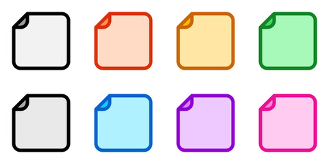 Editable vector blank empty file icon. Part of a big icon set family. Perfect for web and app interfaces, presentations, infographics, etc