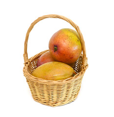 Mango fruits isolated on white background